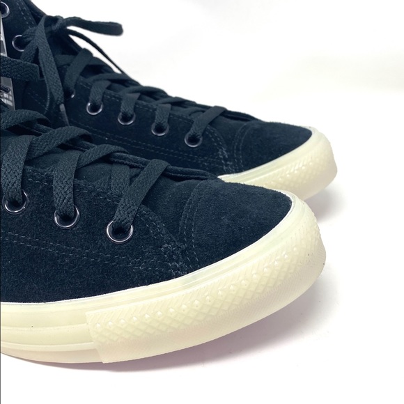 Converse Chuck Taylor AS Hight Top Suede Black Casual Sneakers Mens Size 166138C - Picture 2 of 9